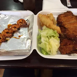 Shrimp Teriyaki Skewer with Rice