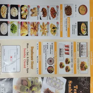 New menu as of March 2nd 2022