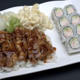 Chicken Teriyaki with California Roll