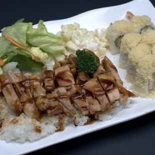Chicken Teriyaki with Crunch Roll