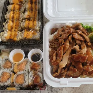 soooo Tasty!!! Teriyaki for me, sushi for the husband!