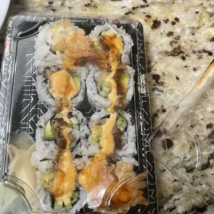 Crunchy tempura shrimp roll