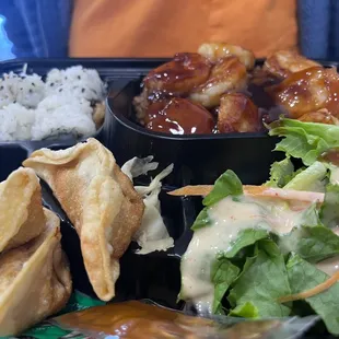 Shrimp bento box delicious