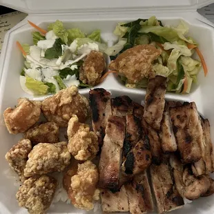 Lunch special (Tuesday), Chicken Teriyaki &amp; Spicy Chicken. Comes with drink