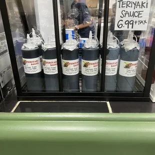 Bottles of Teriyaki Sauce