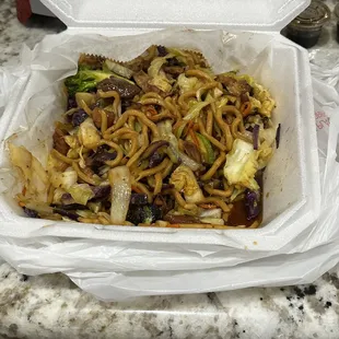 Vege Noodles  When I return to Teriyske Time it was quite evident it was no accident.  I didn&apos;t leave a tip, and this was in retaliation.