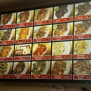 a menu for a restaurant