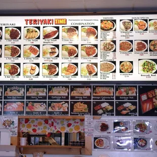 Menu board.