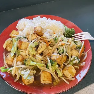 Delicious tofu and veggies