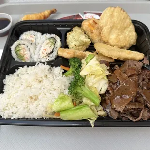Beef teriyaki bento box