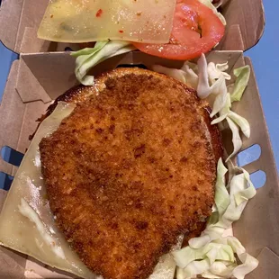 Katsu chicken burger