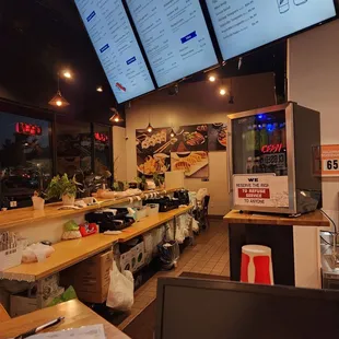 the inside of a restaurant