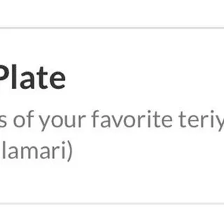 Teriyaki Combo Plate