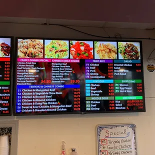 menus and prices