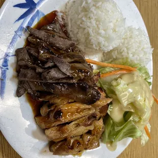 a plate of food on a table