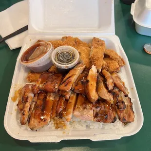 Big portions! $15 for the C9. Chicken and Chicken Katsu Combo