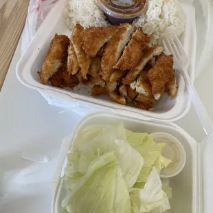 Chicken katsu, with &quot;salad&quot;...