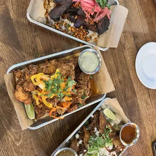 Ribs, fried chicken, and birria tacos
