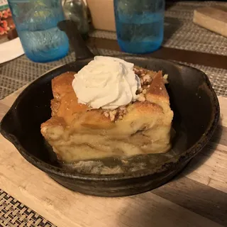 Cast Iron Baked Banana Bread Pudding