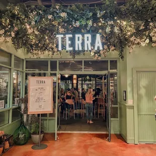 front of the restaurant