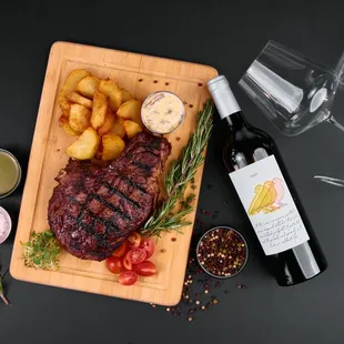 Our perfectly cooked Ribeye Steak at Terra Brooklyn. Tender, juicy, and seared to perfection, this steak is a true