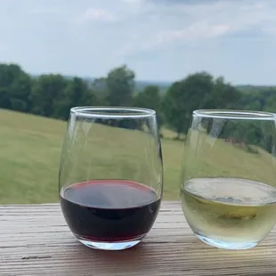 two glasses of wine