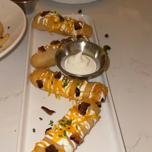 Baked potato spring rolls