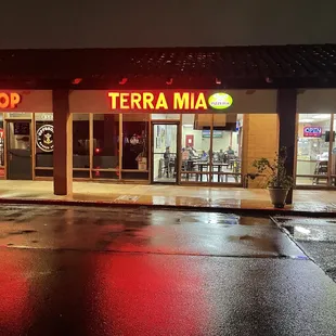 the front of the restaurant