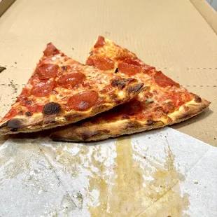 When they burn the crust... they just cut it off... not cool! That's why the crust is exposed. Work on your technique!!