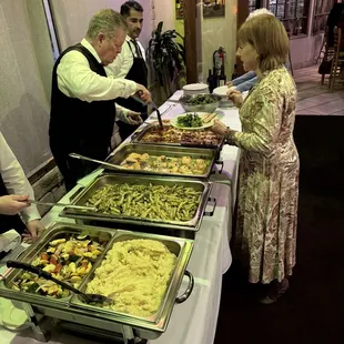 Buffet style dinner!