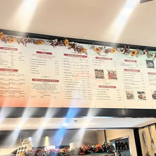 Menu board