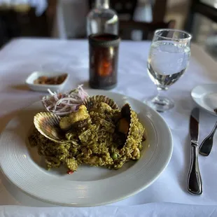 a plate of food on a table