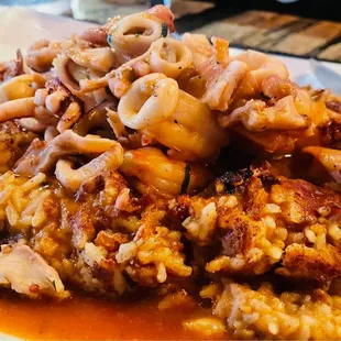 Tacu Tacu with A Lo Macho (fish)