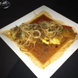 Tostones con Carne