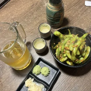 Spicy Garlic Edamame