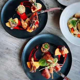 Mary's Farm chicken breast / $28 + Duo of duck / $36