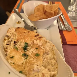Warm Shrimp, Ricotta and Caramelized Corn Dip