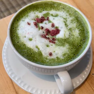 Raspberry Matcha Latte