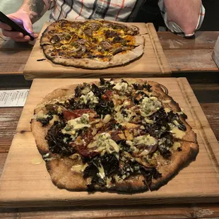 Kale and Wild Mushroom Pizza