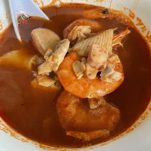 Caldo de mariscos the next day bc I had enough for three bowls