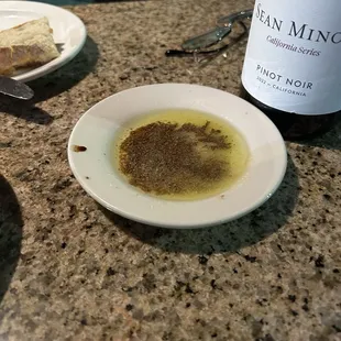 Bread and olive oil dip