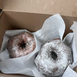 Coconut key lime and lemon lavender donuts