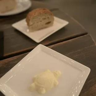 Delicious Bread with Turtle shaped unsalted butter