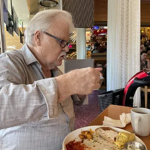 Me finishing my Dinner last Evening. A great Italian dinner