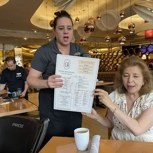 Here's our great waitress