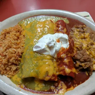 Chicken Enchilada combination plate