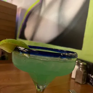 Delicious margarita on the rocks