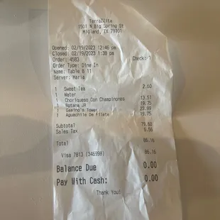 Everything was a dollar more on the ticket