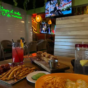 Boneless, sushi, and enchiladas