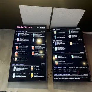 The menu with punny names